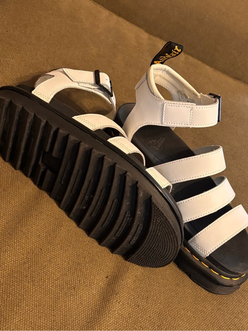 Dr. Martens “Blaire” White Multi-Strap Platform Sandals - Picture 3 of 4